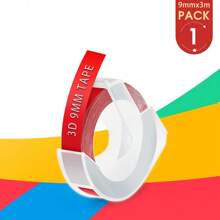 1 Stück 9mm mehrfarbiges 3D Prägeetikettenband für Prägeemaschinen, PVC Etiketten DYMO 12965 Motex E101 E-101 E-303 0.47" 3D Prägeband für DYMO Prägeemaschinen, PVC Etiketten, DYMO Band für Motex E101