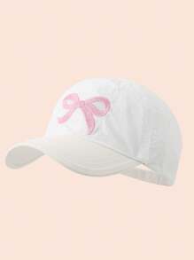 Bow Tie Kids Baseball Cap, Breathable Quick-Drying Sunshade Cap For Girls, Ponytail Hole, Large Brim Sun Protection Hat, Spring/Summer - Multicolor - View 11