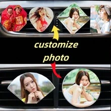 定制 DIY 您的照片/徽标汽车装饰通风口香水，亚克力照片/图像香水架