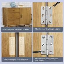 10 Pcs Stainless Steel Metal Cabinet/Window Hinges