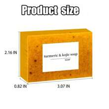 3pc Lemon Turmeric And Kojic Acid Whitening Soap, Dark Spot Remover, Kojic Soap, Handmade Bath Soap Cleanser - Màu vàng - Xem 6
