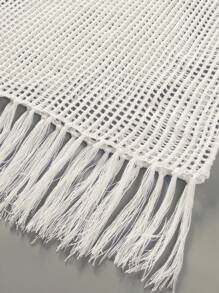 Allurini 2025新款性感别致抽绳流苏针织镂空半身裙，女士夏季泳池派对沙滩休闲长款半身裙，优雅时尚 - 米色 - 查看 5