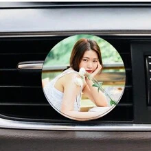 定制 DIY 您的照片/徽标汽车装饰通风口香水，亚克力照片/图像香水架