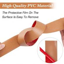 1pc 5cmx2m Wood Grain Laminated Floor Transition Strip, Connecting Floor Gap And Carpet Threshold, Floor Cover Strip For Seamless Flooring - Multicolor - View 6