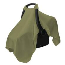 1件装 100%纯棉纱布汽车座椅套 婴儿汽车座椅套 婴儿纱布棉质婴儿汽车座椅套 轻便透气汽车座椅遮阳篷 婴儿提篮罩 夏季推车遮阳篷 - 彩色 - 查看 9