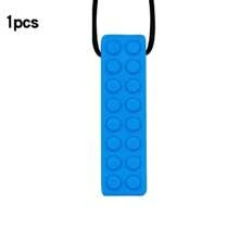 1pc Baby Chew Teether Necklace, Silicone Chewy Necklace Sensory Teether Toys, Sensory Chew Necklace Bundle For Kids With Teething, ADHD, Biting Needs, Oral Motor Chewy Teether, For Boys & Girls