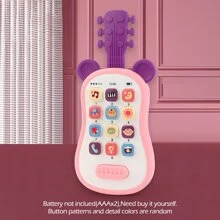 1 Stück Baby Frühpädagogisches Spielzeug Gitarren-Telefon Sound Spielzeug Multifunktionales Musik-Telefon für Kinder, analoge Telefone Geschichte Maschine als Geburtstagsgeschenk (Unterschiedliche Chargen können zu Zufälligkeit in der Außenverpackung führen)