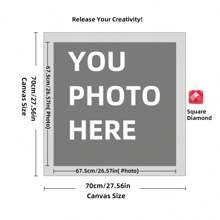 Customize Diamond Art Painting,Customized Painting Kits For Adults & Kids,Full Round 5D DIY Personalized Art,Customized Private Picture Arts Craft Decor Family, Mom, Dad, Kids, Dog, Friends, Loves,Wedding Photos(Round Diamond) 1pc Ornamental - Multicolor - View 54