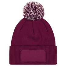Beechfield Unisex Adults Snowstar Printers Beanie (Burgundy/Off White) - Burgundy - View 2