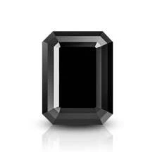 1pc 100% Moissanite Black D Color Emerald Cut VVS1 Clarity Loose Stone, Suitable For Jewelry Making, Comes With GRA Certificate - Black - View 1