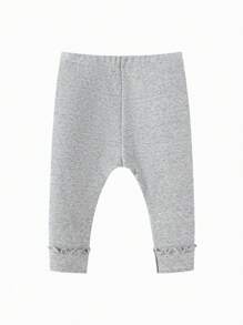 Balabala Leggings para bebé niña, capa base primaveral linda y de moda - Gris claro - Ver 2