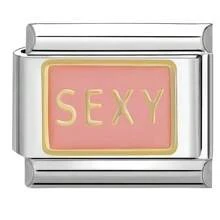 1 件不锈钢意大利模块手链组件，带有爱心、月亮、英文等图案，DIY 制作手链项链首饰，可自由搭配不同风格 - 義大利模組 - 查看 13