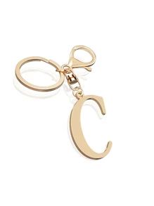 1 pieza Llavero con letra de oro avanzado y elegante, colgante con letra tridimensional, llavero clásico y simple, decoración, accesorio de bolso, versátil para bolsos de trabajo, escuela, compras, mochilas, bolsos de mano, accesorio de bolso, adecuado para regalar a amigos, familia, parejas, novias, regalos importantes, recuerdos de vacaciones