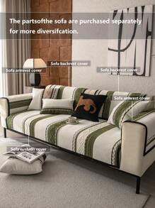 1 Stück Winter Dicke Plüsch Sofa Überwurf, Jacquard Plüsch Material, Anti-Staub Anti-Rutsch Sofa Abdeckung, Stil, Staubdicht, Waschbarer Sofa Decke, Warme Sofa Abdeckung für den Winter