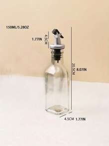 1 pieza Dispensador de aliños de vidrio de 250ml/500ml, Dispensador de aceite de oliva/salsa de soja, Botella de vinagre, Frasco para almacenar condimentos de cocina, Dispensador de aceite para cocinar, hornear, ensaladas, a la parrilla, Botella de vidrio con tapa dorada, Utensilios de cocina