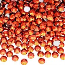 1440pcs New Mine Orange Non Hotfix Rhinestones Glitter Nail Charms Flatback Strass Crystals For Fabric Garment Decoration
