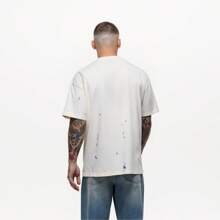 Good for Nothing Abstract Paint Cream T-Shirt - White - View 3