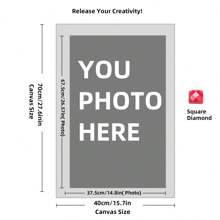 Customize Diamond Art Painting,Customized Painting Kits For Adults & Kids,Full Round 5D DIY Personalized Art,Customized Private Picture Arts Craft Decor Family, Mom, Dad, Kids, Dog, Friends, Loves,Wedding Photos(Round Diamond) 1pc Ornamental - Multicolor - View 20