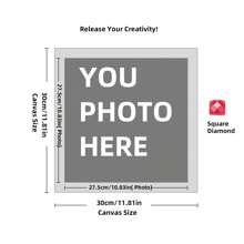 Customize Diamond Art Painting,Customized Painting Kits For Adults & Kids,Full Round 5D DIY Personalized Art,Customized Private Picture Arts Craft Decor Family, Mom, Dad, Kids, Dog, Friends, Loves,Wedding Photos(Round Diamond) 1pc Ornamental - Multicolor - View 17