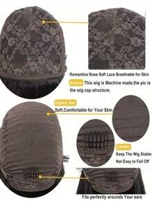 短款鲍勃假发带刘海全机水波无蕾丝假发 100% 真人头发假发 150% 密度女士自然色波浪无胶假发 - SNatural - 查看 8