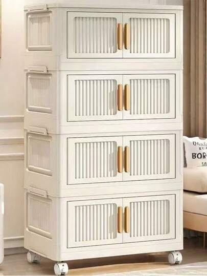 Organizador de armario con 5/4/3/2/1 capas, organizador de almacenamiento, estantería para zapatos, organizador de maquillaje, organizador de ropa, gabinete de almacenamiento, cómoda para el dormitorio y cajones