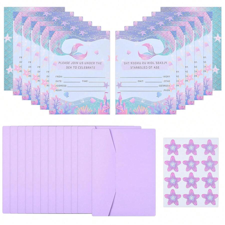 18 Pcs Birthday Butterfly Invitations Party With Envelopes And Floral Invitation Cards Stickers For Shower Wedding Decor,Christmas - Multicolor - View 1