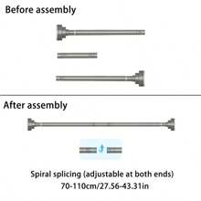 [Popular] 1pc Adjustable Tension Rod, Double-Sided Adjustable, With Plastic Base, Stainless Steel Material, Suitable For Shower Curtain, Window Curtain, Closet, And Balcony Clothes Drying, Available In Silver, Black, White, Graybedroom,Organizer,Organiser,Home Storage,White T Shirt Women,Black Pants Women,Ladies Winter Clothes,Dress,Winter Clothes For Ladies,Elegant Woman Dresses,White Shirt For Ladies,Long Sleeve,White Jumpsuit For Women,Spring Dresses For Women,Spring Outfits For Women,Spring,Spring Clothes,Minimalist,Summer Tops