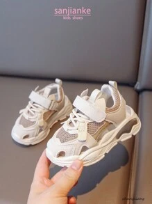 Sandalias con suela blanda y calada, antideslizantes, para niños y niñas, de tejido de malla transpirable, perfectas para el verano y uso casual en la playa para niños pequeños