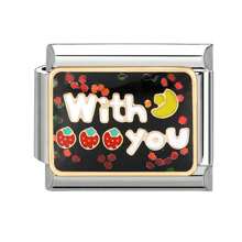 (Sin ensamblar) 1 pieza Kit de joyería DIY creativo, elementos de letras DIY para pulsera, collar, anillo y tobillera, pulsera modular hecha a mano elegante y linda, apto para todas las edades, excelente para regalos de San Valentín, Año Nuevo, Navidad y uso diario en verano y la escuela
