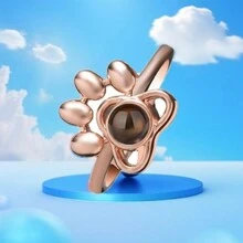 Customized Photo Projection Ring Dog Cat Paw Pendant Memory Jewelry Gift Dropshipping Personalized Mother Day Gifts 2024