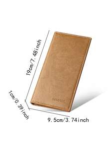 2025 New Long Wallet For Men Slim Leather Multi-Function Combo Driver's License And Bifold Wallet Card Holder Wallet Business Card Holder Credit Card Holder Id Card Holder