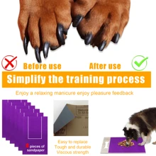 6 PCS Premier Self-Adhesive Sandpaper13x9inch, 80 Grit – Replacement Sandpaper For Dog Lover And Dog Mom Love Nail Scratch Board (Black, Replacement Scratch Sheets) - Purple - View 3