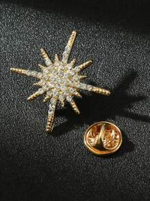 1 件韩国时尚西装胸针，时尚法式衬衫领针，链式领夹流苏星星流星符号胸针，适合女士外套