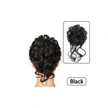 Extensión de cabello sintético rizado y elegante de 11 pulgadas en forma de rosquilla para mujer - Fácil de peinar para uso diario y fiestas