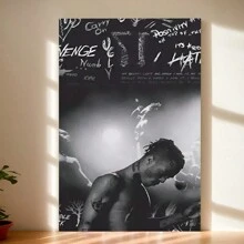 HD Rapper Album Canvas Poster - Frameless Music Celebrity Wall Art, Abstract Design For Living Room & Home Office Decor