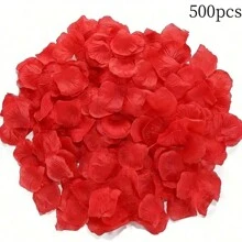 500/1000/2000 片玫瑰花瓣适合浪漫之夜婚礼派对装饰、情人节求婚装饰花瓣、假玫瑰、人造玫瑰花瓣装饰 - 彩色 - 查看 12