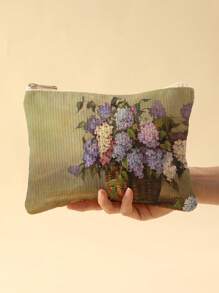 Interest Pattern Double Sided Printed Diamond Cosmetic Bag Multifunctional Carry-On Bag - Portable Toiletries Zipper Storage Bag Suitable For Girls Ladies Cosmetics And Travel Necessities Zipper Cosmetic Bag