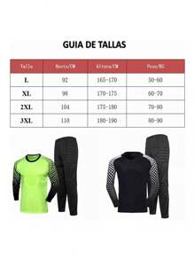 Uniforme De Portero Playera Pants Para Portero Con Coderas - Verde - Ver 10