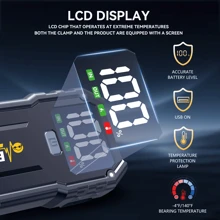 BSMOOM Car Jump Starter, 5000A Portable Car Jump Starter Battery Pack (10.0L Gasoline/8.0L Fuel), 12V Car Battery Jump Starter With Display, Smart Jump Clip, 3 LED Lights - Black - View 7