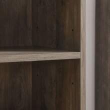 8-Tier Media Tower Rack, CD DVD Slim Storage Cabinet With Adjustable Shelves, Tall Narrow Bookcase Display Bookshelf For Home Office,Multi-Functional Double-Decker Bookcase