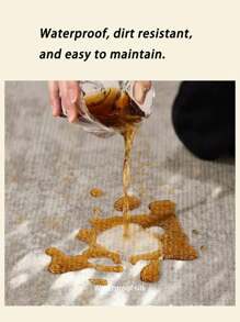 1 Stück mehrfarbiger Blumen bedruckter oranger Teppich für Wohnzimmer, wasserdicht, rutschfest und schmutzabweisend, geeignet für Raumdekor, Küche, Bad, Schlafzimmer, Fußmatte, Flächenteppich und Outdoor-Teppich für Zuhause, hergestellt aus Polyesterfaser, leicht zu reinigen und maschinenwaschbar, geeignet für alle Jahreszeiten und Feiertage