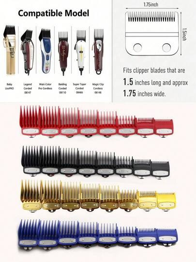 Juego de 8 peines guía de corte profesionales. Este modelo utilitario se refiere a un juego de peines guía universales para recortadora de cabello, regla de posicionamiento para recortadora de cabello (juego de 8 piezas), herramientas, productos y accesorios para el cabello para peluquerías, artículos esenciales de belleza para viajes, regreso a clases, artículos esenciales para vacaciones, accesorios para el cabello para mujeres, cepillo para peinar hacia atrás, accesorios de barbería, secador de pelo, cabello, barbero, herramientas para el cabello, productos para el cabello, accesorios para el cabello, cepillo para bordes, cepillo para peinar, accesorios de barbería, viaje, secador de pelo, artículos para el cabello, laca para el cabello, accesorios para el cabello, productos para cabello rizado, equipo de peluquería, accesorios, tijeras para cortar el cabello, Navidad, barbería, accesorios de barbería, accesorios para el cabello, peluquería, secador de pelo, cabello, accesorios, pro