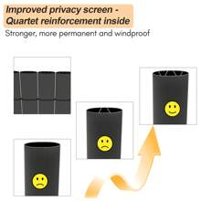 Lospitch PVC Privacy Screen With Reinforced Slats And W-Structure - Weatherproof Fence For Garden, Balcony & Terrace, In 4 Colors And Various Sizes, UV-Resistant, Balcony Cladding, Fence Panel - 灰色 - 查看 4