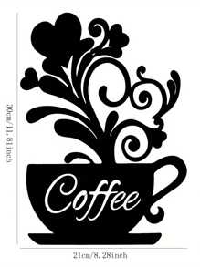 Hello Young 1 Pc Contemporary Black Coffee Metal Wall Decor, An Optimal Choice For Coffee Aficionados, Fitting Perfectly In Living Rooms, Bedrooms And Various Other Spaces. Gifts Birthday Graduation