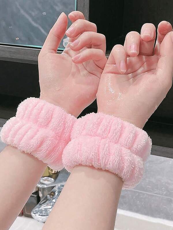 1/2/4pcs Facial Cleansing, Wristband, Moisture Resistant, Mother's Day Gift, Facial, Skincare Wristband, Mother, Solid Color, Washroom, Elastic & Sweat-Wicking Facial Cleansing Headband, Makeup Headband, Facial Headband, Skin Care Headband Bathroom Decor Summer Back To School