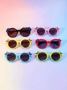 TOMATO CUTE Conjunto de 1/6 de Gafas con marco redondo clásico y decoración de mariposas para niños, de estilo minimalista y de moda, adecuadas para niños y niñas en fiestas, vacaciones, viajes, accesorios diarios y utilería fotográfica - Multicolor - Ver 14