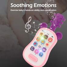 1 Stück Baby Frühpädagogisches Spielzeug Gitarren-Telefon Sound Spielzeug Multifunktionales Musik-Telefon für Kinder, analoge Telefone Geschichte Maschine als Geburtstagsgeschenk (Unterschiedliche Chargen können zu Zufälligkeit in der Außenverpackung führen)