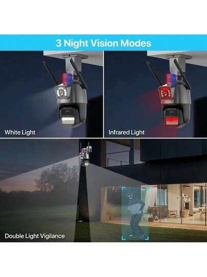 4K 8MP Dual Lens Screen IP Camera Wifi Waterproof IR Night Vision Auto Tracking Surveillance Cameras ICSEE App view 7