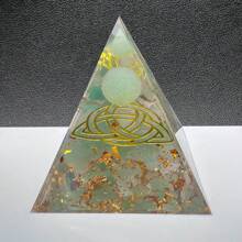 1pc Natural Crystal Red Jasper Chip Sphere Ball Tree Of Life Resin Orgone Pyramid Orgonite Powerful Crystals For Chakra Balancing Reiki And Meditation Attracts Lucks Restoration Gift - Multicolor - View 5