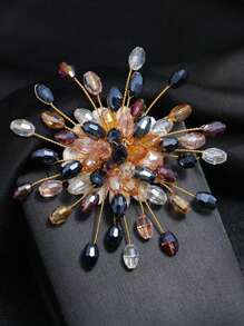 1pc Handmade Twisted Copper Wire Pearl Brooch Pin, Elegant Fashion Decoration For Dress Or Suit - Pearl Brooch - View 20